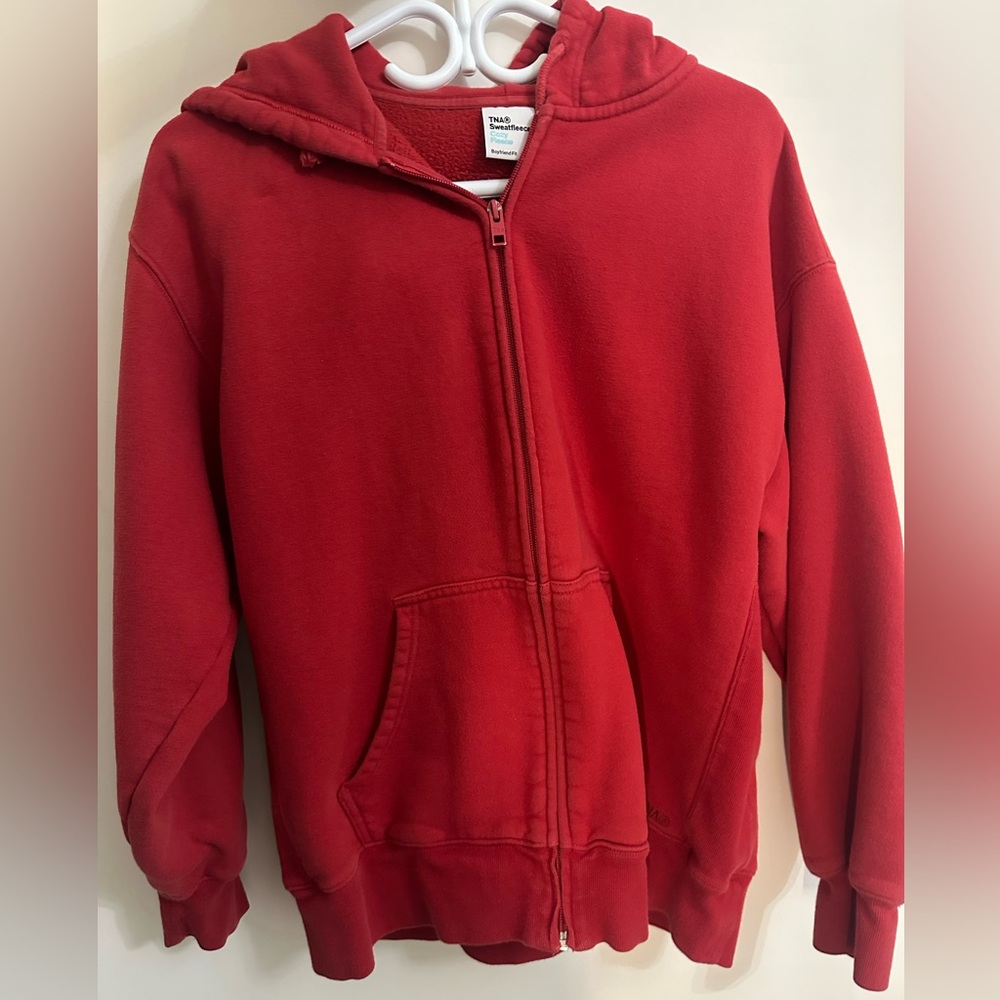 Aritzia TNA Red Zip Up
